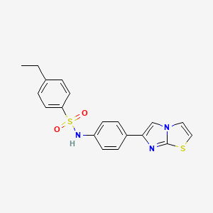 4-ethyl-N-(4-imidazo[2,1-b][1,3]thiazol-6-ylphenyl)benzenesulfonamide - 667910-44-3