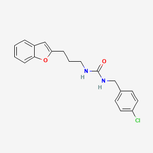 3-[3-(1-benzofuran-2-yl)propyl]-1-[(4-chlorophenyl)methyl]urea - 2034351-41-0