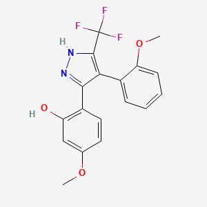 5-methoxy-2-(4-(2-methoxyphenyl)-5-(trifluoromethyl)-1H-pyrazol-3-yl)phenol - 1187346-57-1