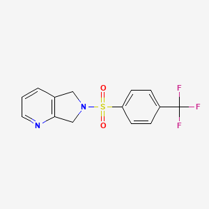 6-[4-(trifluoromethyl)benzenesulfonyl]-5H,6H,7H-pyrrolo[3,4-b]pyridine - 2326234-24-4