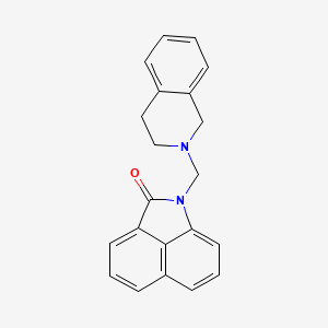 2-[(1,2,3,4-tetrahydroisoquinolin-2-yl)methyl]-2-azatricyclo[6.3.1.0^{4,12}]dodeca-1(12),4,6,8,10-pentaen-3-one - 448222-78-4