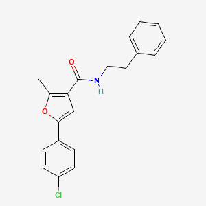 5-(4-chlorophenyl)-2-methyl-N-(2-phenylethyl)furan-3-carboxamide - 941238-28-4