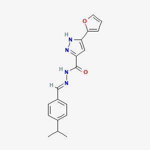 (E)-3-(furan-2-yl)-N'-(4-isopropylbenzylidene)-1H-pyrazole-5-carbohydrazide - 307323-09-7