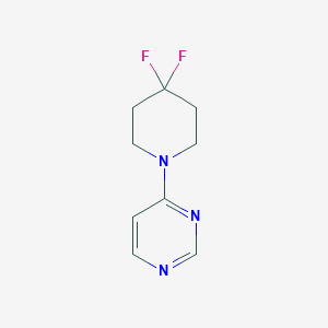 4-(4,4-difluoropiperidin-1-yl)pyrimidine - 2640956-49-4