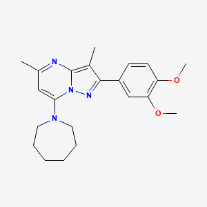 7-(Azepan-1-yl)-2-(3,4-dimethoxyphenyl)-3,5-dimethylpyrazolo[1,5-a]pyrimidine - 1015543-17-5