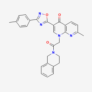 7-methyl-3-[3-(4-methylphenyl)-1,2,4-oxadiazol-5-yl]-1-[2-oxo-2-(1,2,3,4-tetrahydroisoquinolin-2-yl)ethyl]-1,4-dihydro-1,8-naphthyridin-4-one - 1029770-74-8