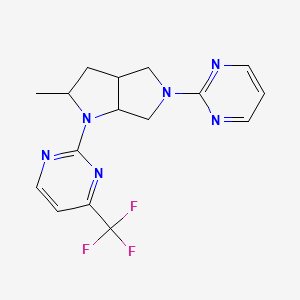 2-[2-methyl-5-(pyrimidin-2-yl)-octahydropyrrolo[2,3-c]pyrrol-1-yl]-4-(trifluoromethyl)pyrimidine - 2549050-40-8