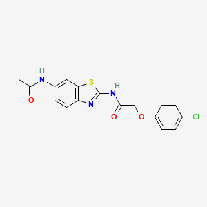 2-(4-chlorophenoxy)-N-(6-acetamido-1,3-benzothiazol-2-yl)acetamide - 95240-12-3