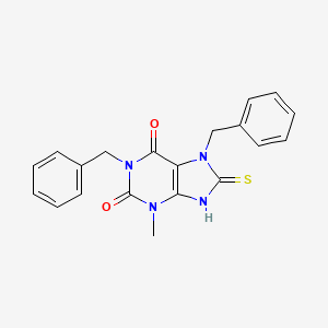 1,7-Dibenzyl-8-mercapto-3-methyl-3,7-dihydro-purine-2,6-dione - 330990-54-0