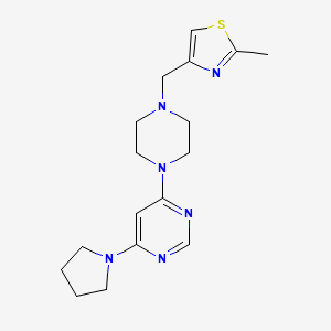 4-{4-[(2-methyl-1,3-thiazol-4-yl)methyl]piperazin-1-yl}-6-(pyrrolidin-1-yl)pyrimidine - 2549011-06-3