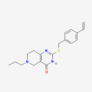 2-{[(4-ethenylphenyl)methyl]sulfanyl}-6-propyl-3H,4H,5H,6H,7H,8H-pyrido[4,3-d]pyrimidin-4-one - 1113122-62-5