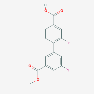 3-Fluoro-4-(3-fluoro-5-methoxycarbonylphenyl)benzoic acid - 1261908-38-6