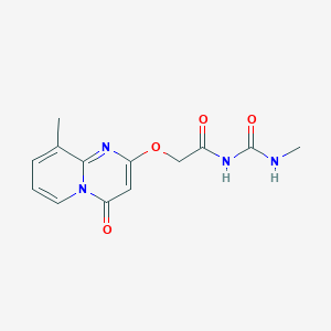 3-methyl-1-[2-({9-methyl-4-oxo-4H-pyrido[1,2-a]pyrimidin-2-yl}oxy)acetyl]urea - 1105214-02-5