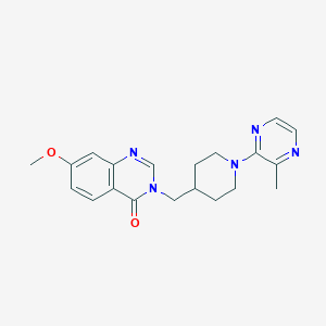 7-methoxy-3-{[1-(3-methylpyrazin-2-yl)piperidin-4-yl]methyl}-3,4-dihydroquinazolin-4-one - 2549048-09-9
