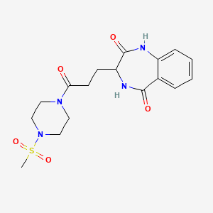 3-(3-(4-(methylsulfonyl)piperazin-1-yl)-3-oxopropyl)-3,4-dihydro-1H-benzo[e][1,4]diazepine-2,5-dione - 1214243-83-0