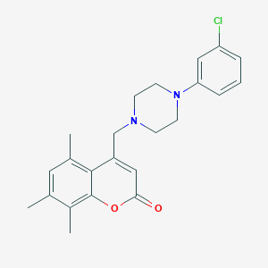 4-{[4-(3-chlorophenyl)piperazin-1-yl]methyl}-5,7,8-trimethyl-2H-chromen-2-one - 877788-15-3