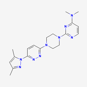 2-{4-[6-(3,5-dimethyl-1H-pyrazol-1-yl)pyridazin-3-yl]piperazin-1-yl}-N,N-dimethylpyrimidin-4-amine - 2549003-10-1