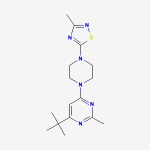 4-tert-butyl-2-methyl-6-[4-(3-methyl-1,2,4-thiadiazol-5-yl)piperazin-1-yl]pyrimidine - 2549049-13-8