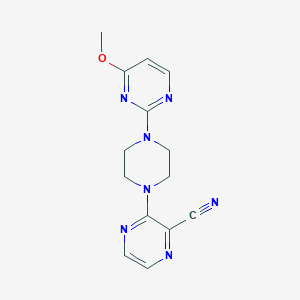 3-[4-(4-methoxypyrimidin-2-yl)piperazin-1-yl]pyrazine-2-carbonitrile - 2549031-02-7