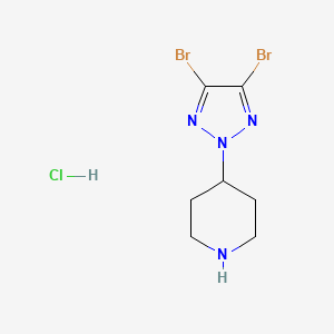 4-(4,5-dibromo-2H-1,2,3-triazol-2-yl)piperidine hydrochloride - 2549027-67-8