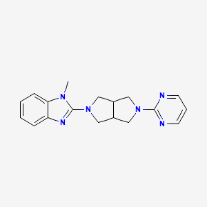 1-methyl-2-[5-(pyrimidin-2-yl)-octahydropyrrolo[3,4-c]pyrrol-2-yl]-1H-1,3-benzodiazole - 2549018-23-5
