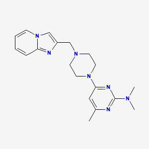 4-[4-({imidazo[1,2-a]pyridin-2-yl}methyl)piperazin-1-yl]-N,N,6-trimethylpyrimidin-2-amine - 2549052-73-3