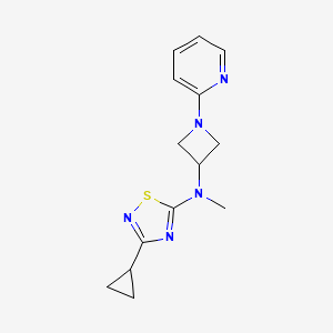 3-cyclopropyl-N-methyl-N-[1-(pyridin-2-yl)azetidin-3-yl]-1,2,4-thiadiazol-5-amine - 2548979-40-2