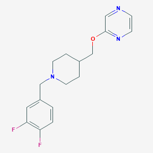 2-({1-[(3,4-difluorophenyl)methyl]piperidin-4-yl}methoxy)pyrazine - 2549018-36-0
