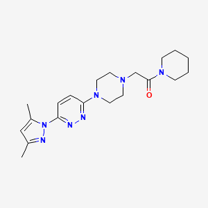 2-{4-[6-(3,5-dimethyl-1H-pyrazol-1-yl)pyridazin-3-yl]piperazin-1-yl}-1-(piperidin-1-yl)ethan-1-one - 2640846-09-7