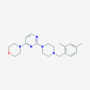 4-(2-{4-[(2,4-dimethylphenyl)methyl]piperazin-1-yl}pyrimidin-4-yl)morpholine - 2548990-25-4