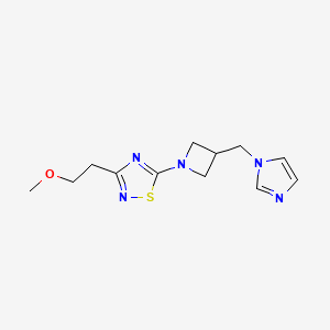 5-{3-[(1H-imidazol-1-yl)methyl]azetidin-1-yl}-3-(2-methoxyethyl)-1,2,4-thiadiazole - 2549063-40-1