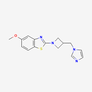 2-{3-[(1H-imidazol-1-yl)methyl]azetidin-1-yl}-5-methoxy-1,3-benzothiazole - 2548996-94-5
