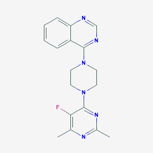 4-[4-(5-fluoro-2,6-dimethylpyrimidin-4-yl)piperazin-1-yl]quinazoline - 2640878-17-5