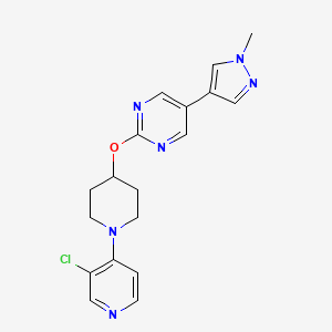 2-{[1-(3-chloropyridin-4-yl)piperidin-4-yl]oxy}-5-(1-methyl-1H-pyrazol-4-yl)pyrimidine - 2640897-79-4