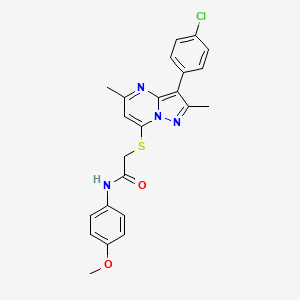 2-{[3-(4-chlorophenyl)-2,5-dimethylpyrazolo[1,5-a]pyrimidin-7-yl]sulfanyl}-N-(4-methoxyphenyl)acetamide - 877781-63-0