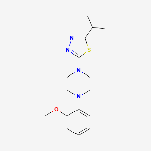 1-(2-methoxyphenyl)-4-[5-(propan-2-yl)-1,3,4-thiadiazol-2-yl]piperazine - 2336775-48-3