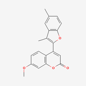 4-(3,5-dimethyl-1-benzofuran-2-yl)-7-methoxy-2H-chromen-2-one - 637751-98-5
