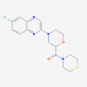 6-chloro-2-[2-(thiomorpholine-4-carbonyl)morpholin-4-yl]quinoxaline - 2549002-60-8