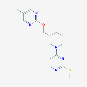 4-(3-{[(5-methylpyrimidin-2-yl)oxy]methyl}piperidin-1-yl)-2-(methylsulfanyl)pyrimidine - 2549016-15-9