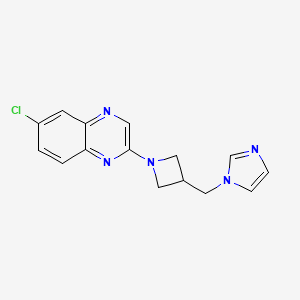 6-chloro-2-{3-[(1H-imidazol-1-yl)methyl]azetidin-1-yl}quinoxaline - 2549019-50-1