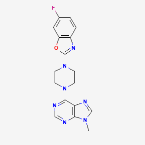 6-[4-(6-fluoro-1,3-benzoxazol-2-yl)piperazin-1-yl]-9-methyl-9H-purine - 2549022-65-1