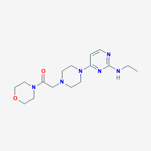 2-{4-[2-(ethylamino)pyrimidin-4-yl]piperazin-1-yl}-1-(morpholin-4-yl)ethan-1-one - 2640882-56-8
