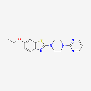 6-ethoxy-2-[4-(pyrimidin-2-yl)piperazin-1-yl]-1,3-benzothiazole - 2327342-88-9