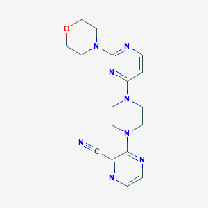 3-{4-[2-(morpholin-4-yl)pyrimidin-4-yl]piperazin-1-yl}pyrazine-2-carbonitrile - 2549010-61-7