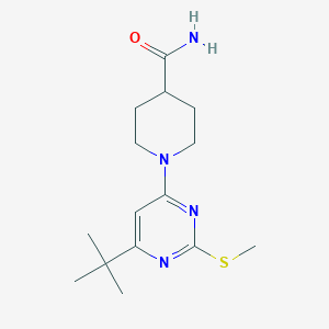 1-[6-tert-butyl-2-(methylsulfanyl)pyrimidin-4-yl]piperidine-4-carboxamide - 2549029-02-7