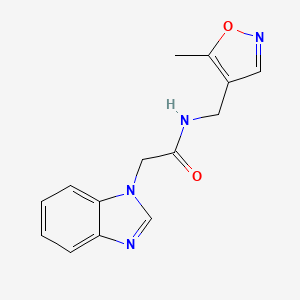 2-(1H-1,3-benzodiazol-1-yl)-N-[(5-methyl-1,2-oxazol-4-yl)methyl]acetamide - 2034245-35-5