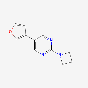 2-(azetidin-1-yl)-5-(furan-3-yl)pyrimidine - 2640948-71-4