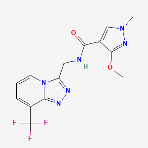 3-methoxy-1-methyl-N-{[8-(trifluoromethyl)-[1,2,4]triazolo[4,3-a]pyridin-3-yl]methyl}-1H-pyrazole-4-carboxamide - 1903303-01-4