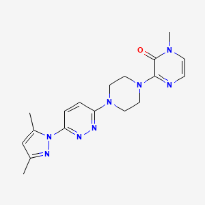 3-{4-[6-(3,5-dimethyl-1H-pyrazol-1-yl)pyridazin-3-yl]piperazin-1-yl}-1-methyl-1,2-dihydropyrazin-2-one - 2640957-29-3