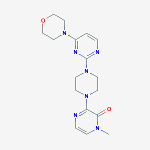 1-methyl-3-{4-[4-(morpholin-4-yl)pyrimidin-2-yl]piperazin-1-yl}-1,2-dihydropyrazin-2-one - 2640969-95-3